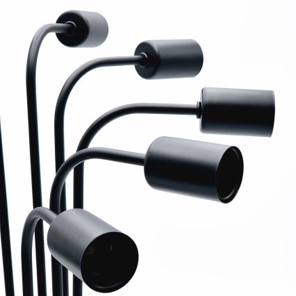 Bevestigde hanglamp TRINITY 10xE27/15W/230V zwart
