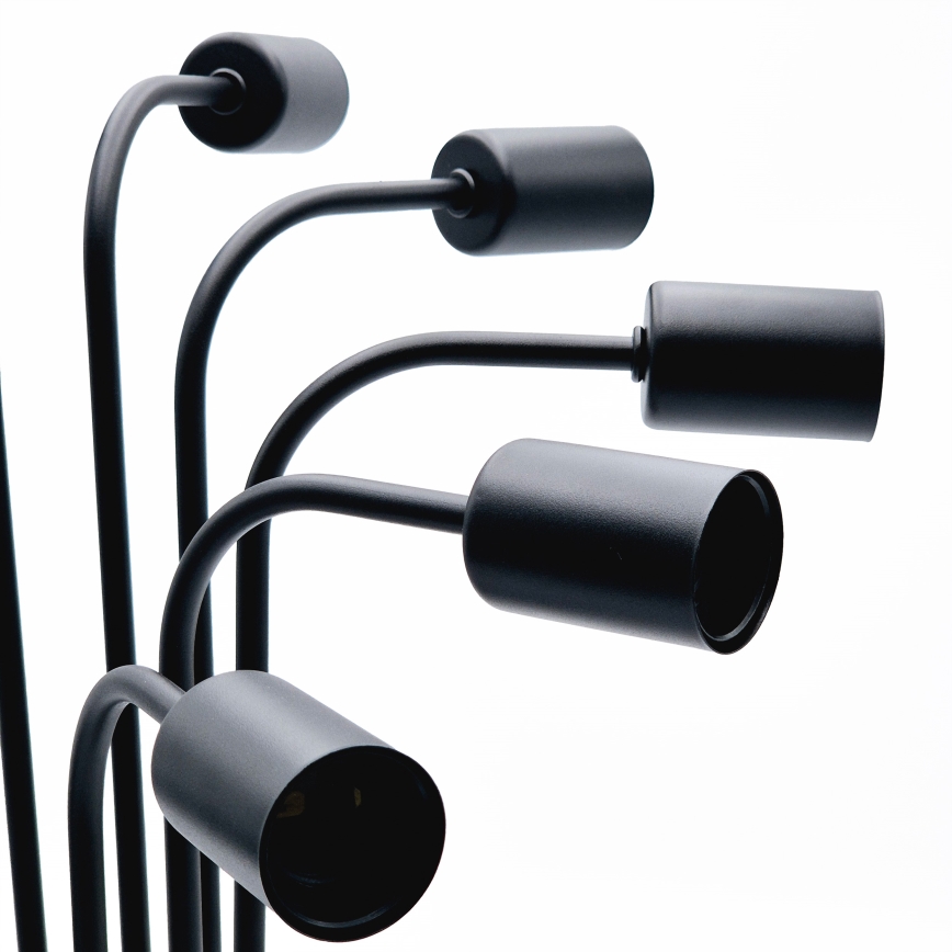 Bevestigde hanglamp TRINITY 10xE27/15W/230V zwart