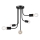 Bevestigde hanglamp TRINITY 5xE27/15W/230V zwart