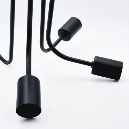Bevestigde hanglamp TRINITY 5xE27/15W/230V zwart