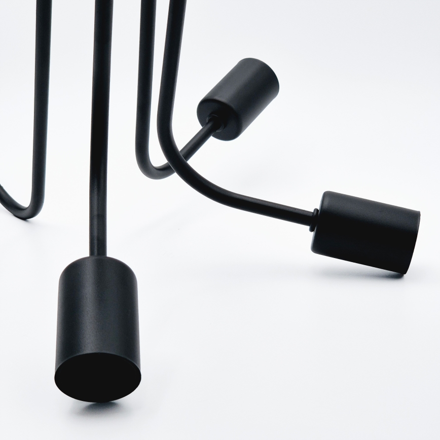 Bevestigde hanglamp TRINITY 5xE27/15W/230V zwart