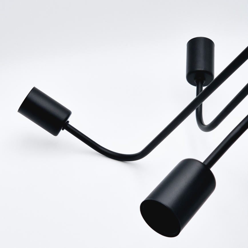 Bevestigde hanglamp TRINITY 5xE27/15W/230V zwart
