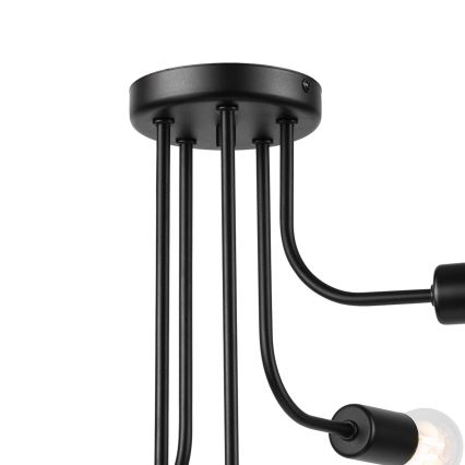 Bevestigde hanglamp TRINITY 5xE27/15W/230V zwart