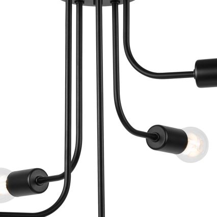 Bevestigde hanglamp TRINITY 5xE27/15W/230V zwart
