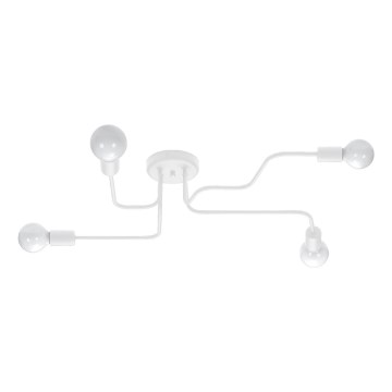 Bevestigde hanglamp VECTOR 4xE27/15W/230V wit