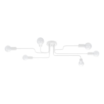 Bevestigde hanglamp VECTOR 6xE27/15W/230V wit