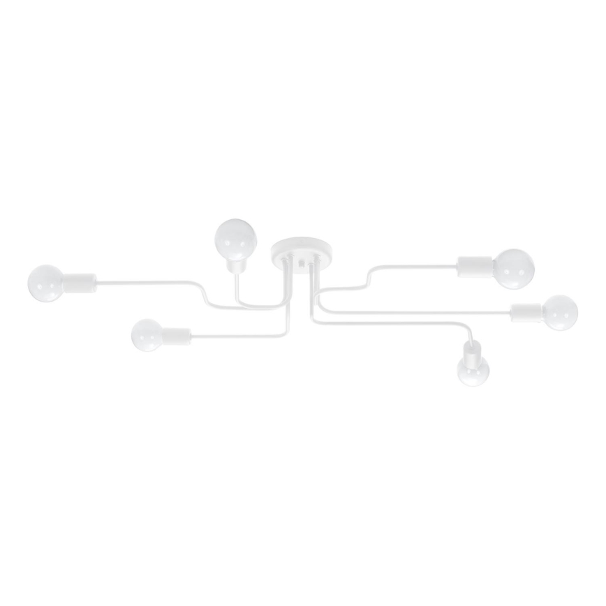 Bevestigde hanglamp VECTOR 6xE27/15W/230V wit