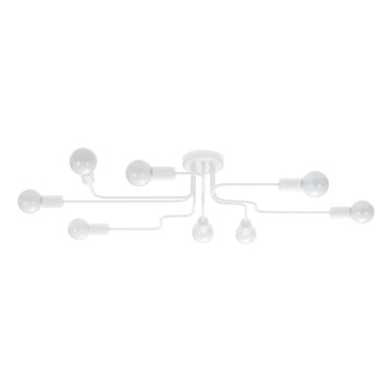 Bevestigde hanglamp VECTOR 8xE27/15W/230V wit