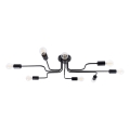 Bevestigde hanglamp VECTOR 8xE27/15W/230V zwart