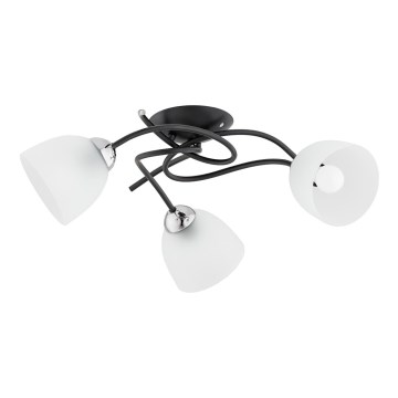 Bevestigde hanglamp VERWIL 3xE27/15W/230V zwart