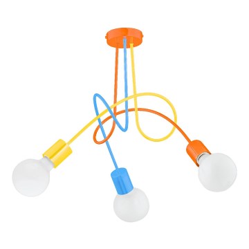 Bevestigde hanglamp voor kinderen TANGO 3xE27/15W/230V kleurrijk