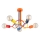Bevestigde hanglamp voor kinderen WINGO 5xE27/15W/230V kleurrijk