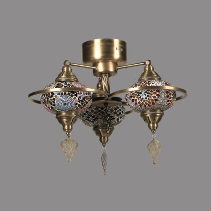 Bevestigde hanglamp YENI 3xE27/40W/230V messing