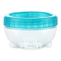 Bewaardoos INTERLOCK 0,18 l turkoois/transparant