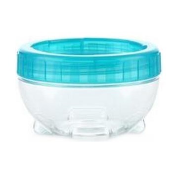 Bewaardoos INTERLOCK 0,18 l turkoois/transparant
