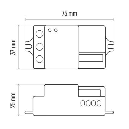 Bewegingssensor microgolven MW B 360° 1200W/230V wit