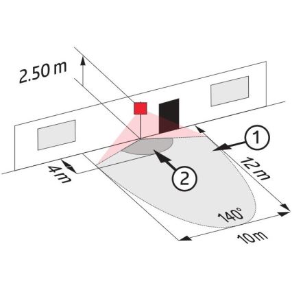 Bewegingssensor voor buiten LC-CLICK 140° IP44 zwart