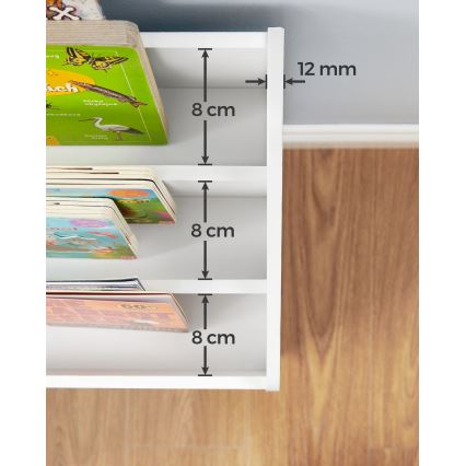 Bibliothèque pour enfants avec tiroir ANET blanc