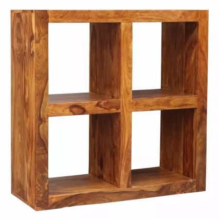 Bibliothèque GANI 90x90 cm bois massif/palissandre