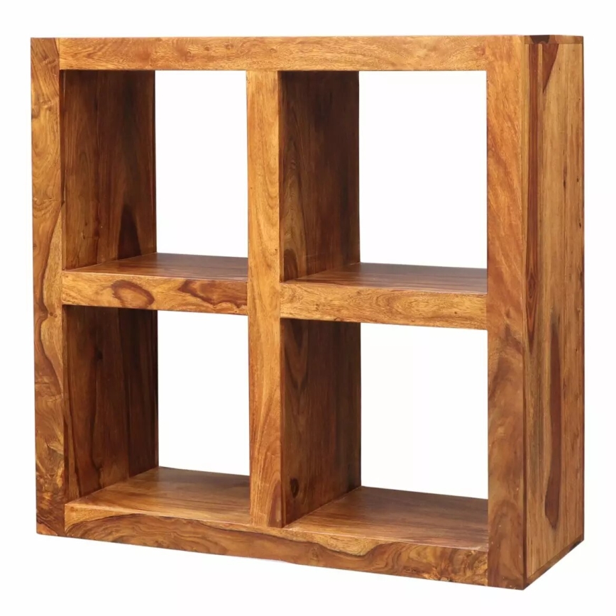 Bibliothèque GANI 90x90 cm bois massif/palissandre