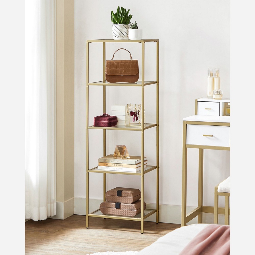 Bibliothèque GLASY dorée