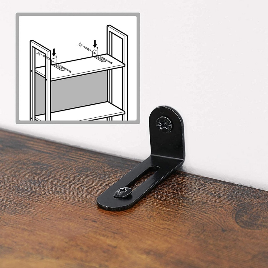 Bibliothèque NAVARO brun/noir