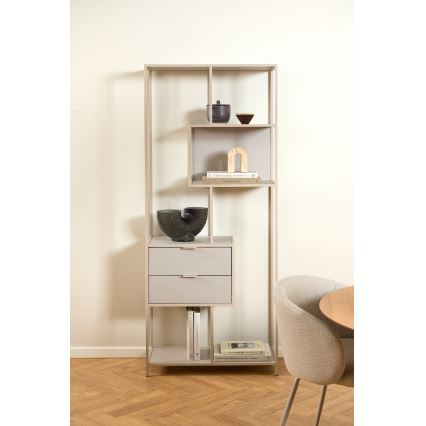Bibliothèque SARON 77 x 185 cm grise