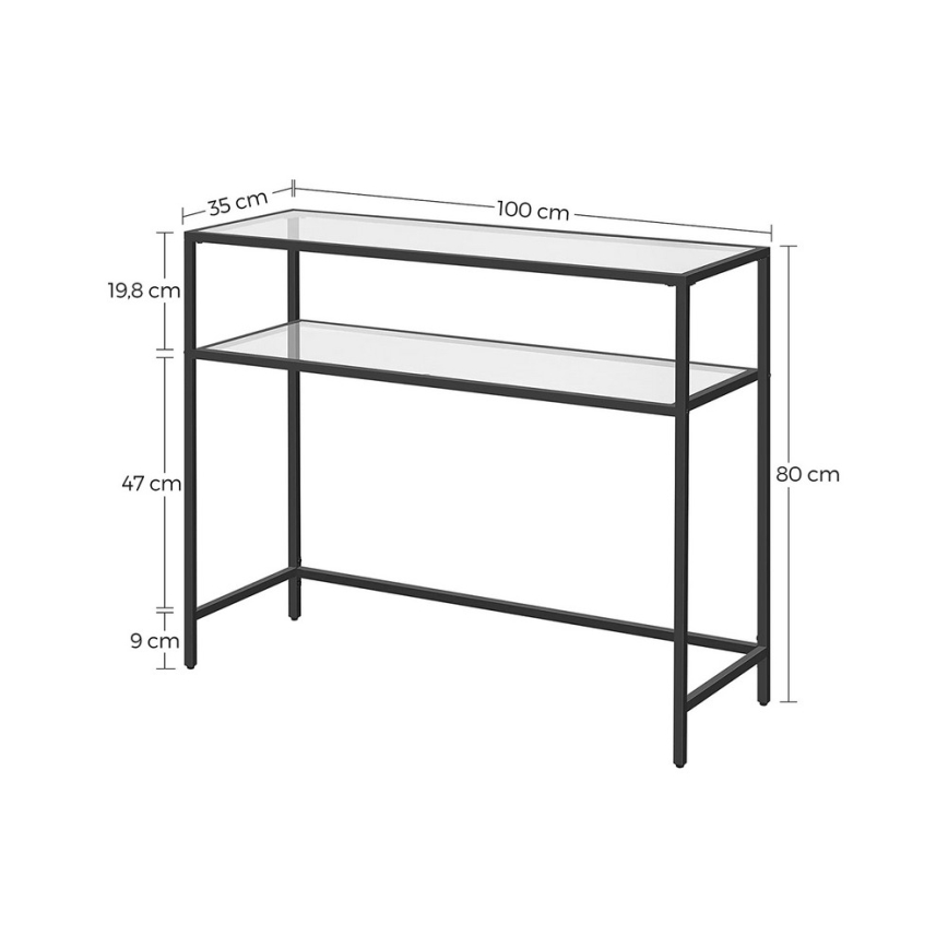 Bijzettafel CIREL zwart
