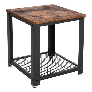 Bijzettafel ELDUR bruin/zwart