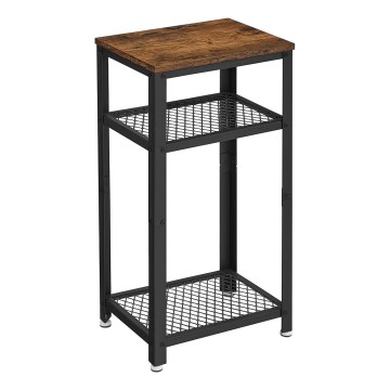 Bijzettafel ELDUR bruin/zwart