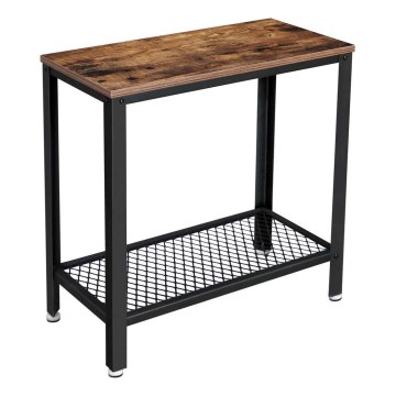 Bijzettafel ELDUR bruin/zwart