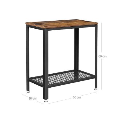 Bijzettafel ELDUR bruin/zwart