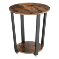 Bijzettafel ELDUR bruin/zwart