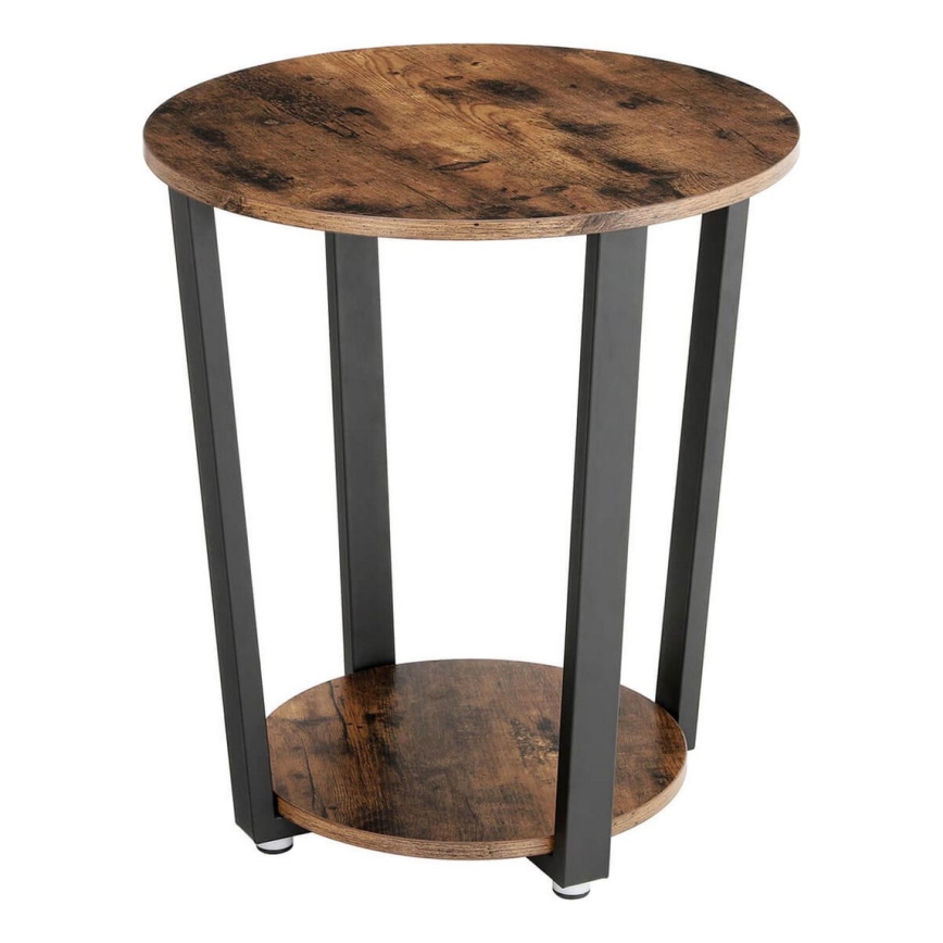 Bijzettafel ELDUR bruin/zwart