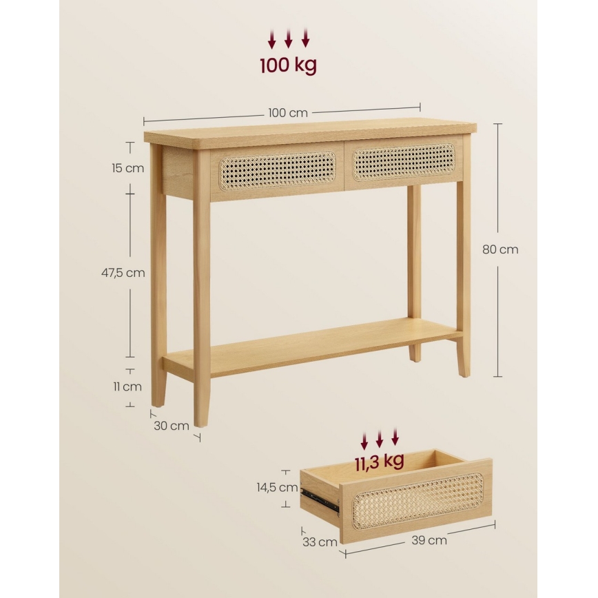 Bijzettafel FALKO bruin