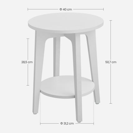 Bijzettafel KAEL wit