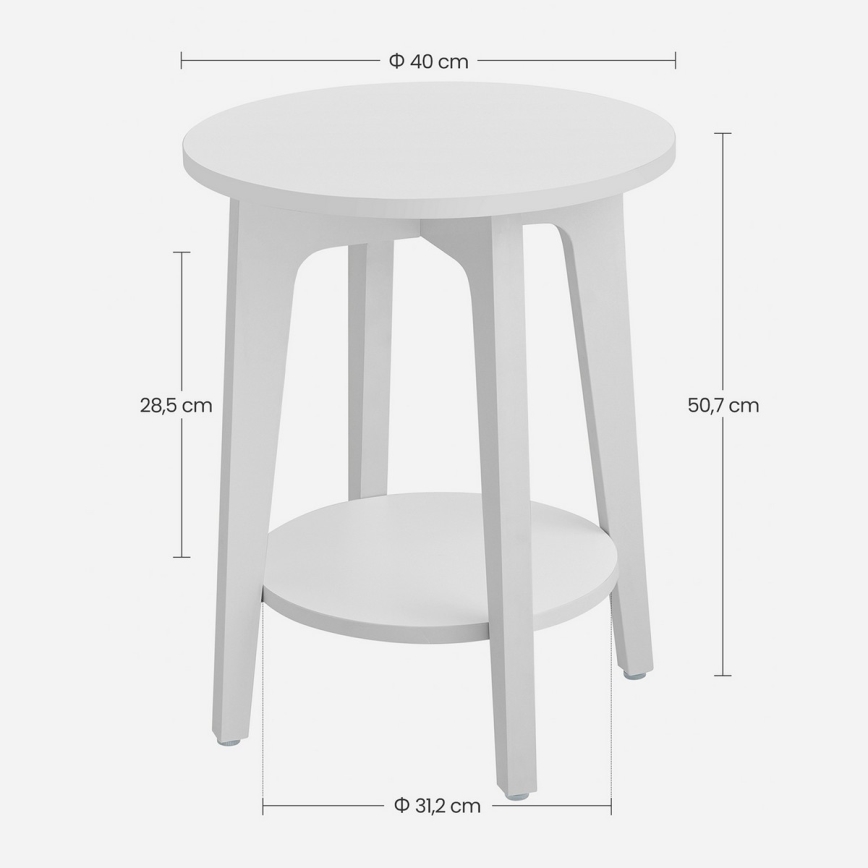 Bijzettafel KAEL wit