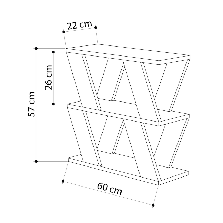 Bijzettafel LAZENA 57x60 cm antraciet