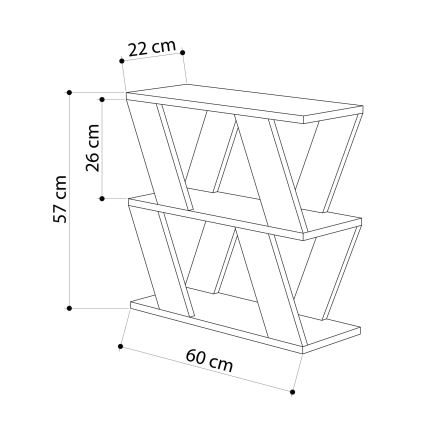 Bijzettafel LAZENA 57x60 cm wit