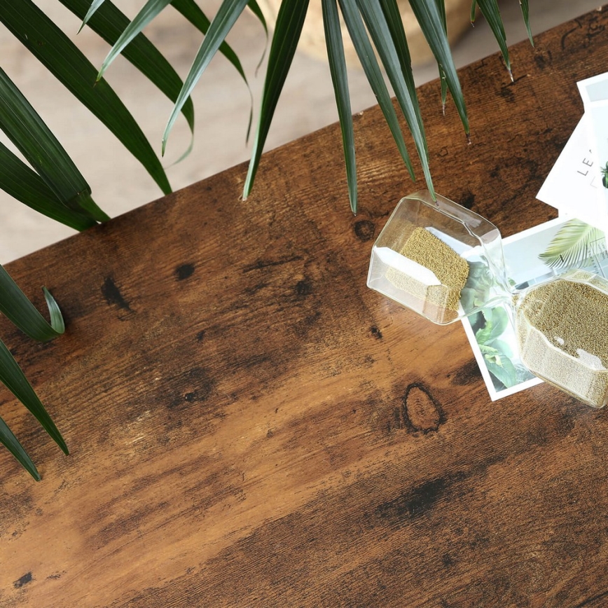 Bijzettafel LUVOR bruin/zwart