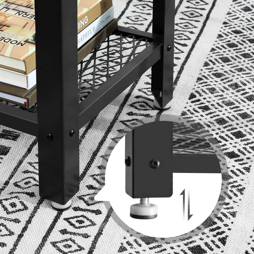 Bijzettafel LUVOR bruin/zwart