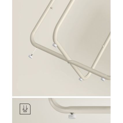 Bijzettafel NOIRA crème/wit