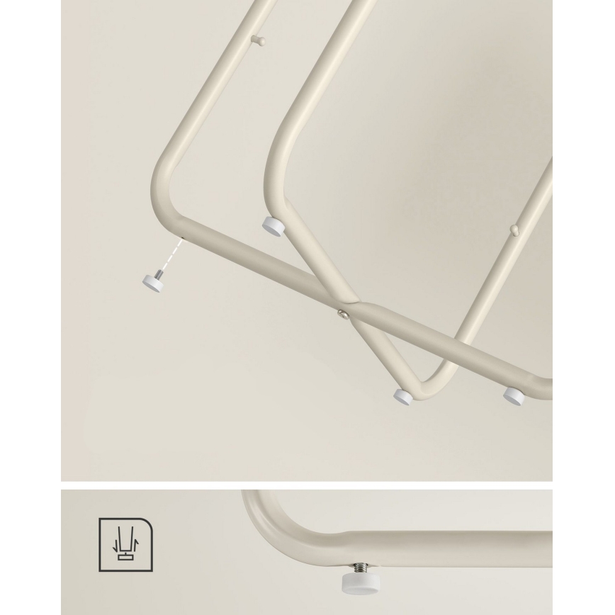 Bijzettafel NOIRA crème/wit