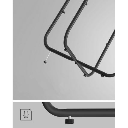 Bijzettafel NOIRA zwart/grijs