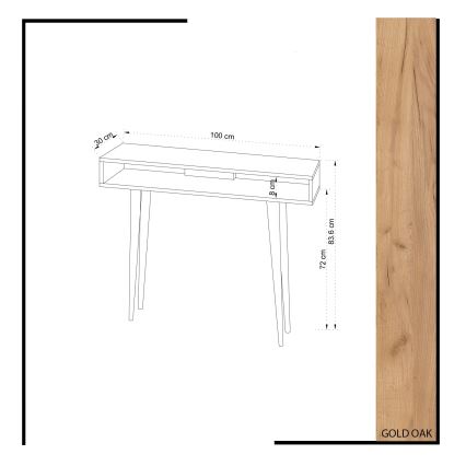 Bijzettafel OTTOKE 83,6x100 cm bruin