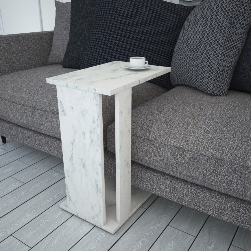Bijzettafel PASIFIC 61x43 cm wit