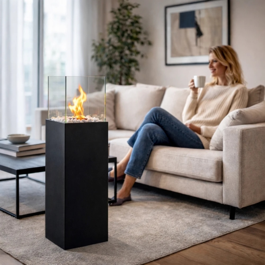 Biohaard ALICANTE 26,5x80,5 cm 2kW zwart + beschermkap