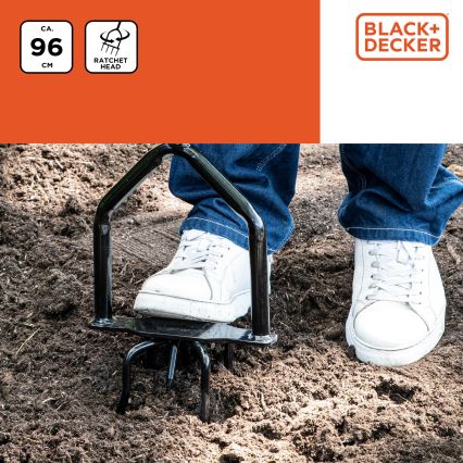 BLACK+DECKER - Motoculteur de jardin 96 cm