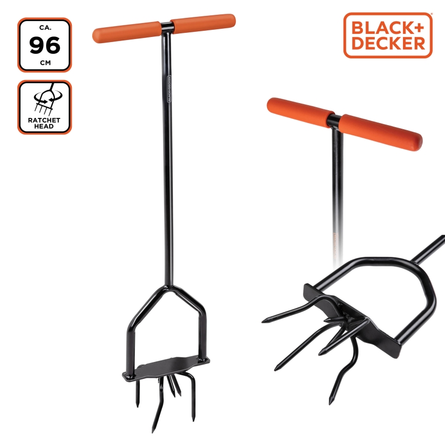 BLACK+DECKER - Tuin cultivator/bodem fees 96 cm
