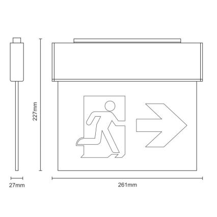 Bloc de secours LED/2W/230V 6000K